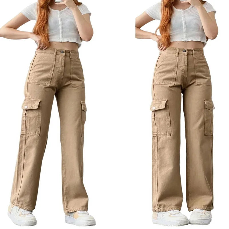 Mid Waist Cargo Pants