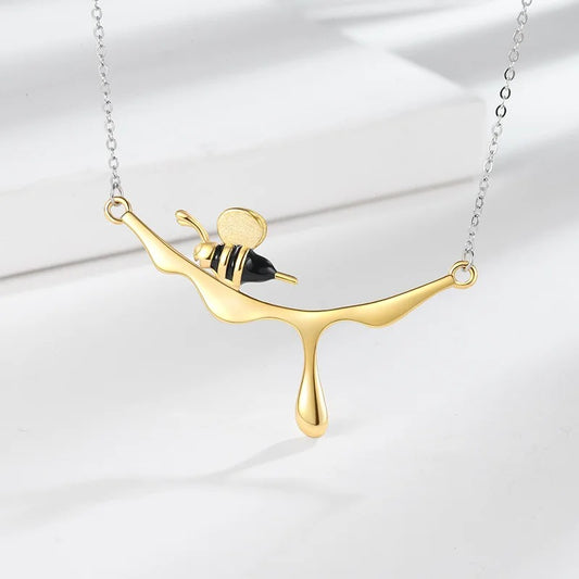 Bee Honey Drop Necklace